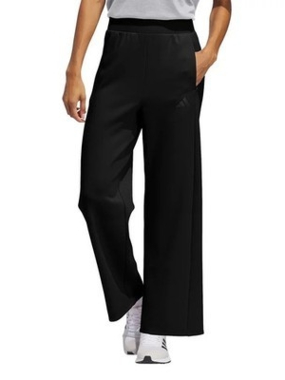 adidas Black Wide-Leg Athletic Pants
